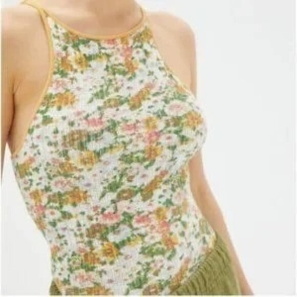 Urban Outfitters Out From Under Charlie Botanical Print Bodysuit - Picture 1 of 7